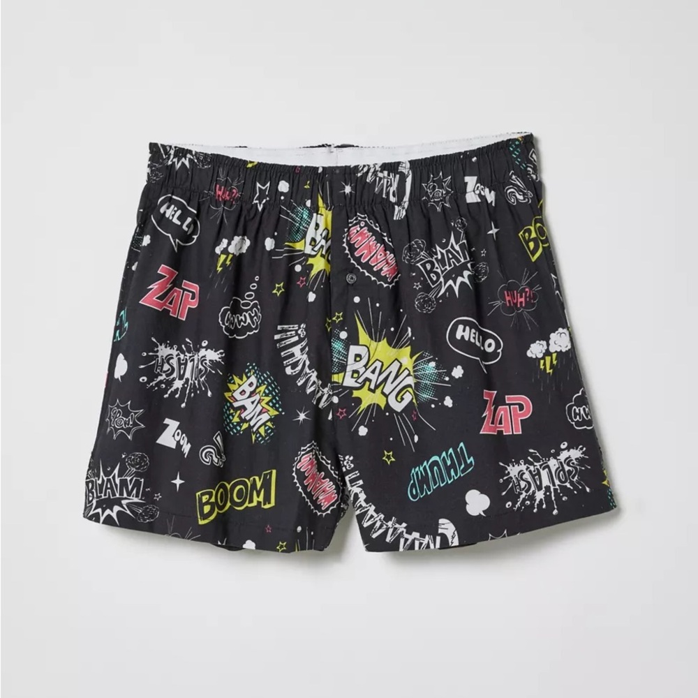 Urban Outfitters Black Graphic Boxers